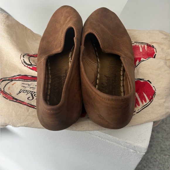 Sabah Brown Leather Slip-On Shoes Size 39 - Picture 4 of 9